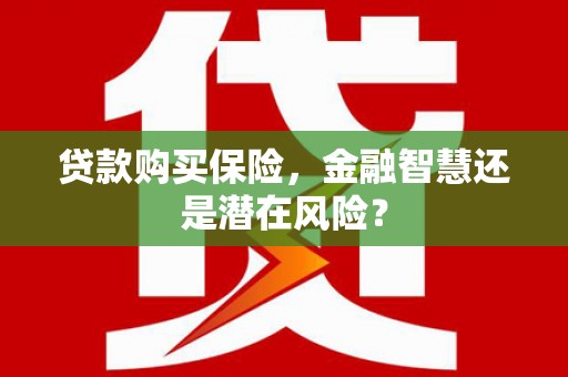 定安贷款购买保险，金融智慧还是潜在风险？