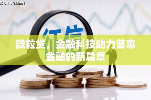 定安微粒贷，金融科技助力普惠金融的新篇章