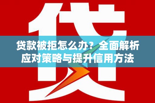 定安贷款被拒怎么办？全面解析应对策略与提升信用方法