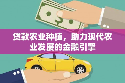 定安贷款农业种植，助力现代农业发展的金融引擎