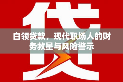 定安白领贷款，现代职场人的财务救星与风险警示