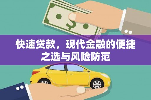 定安快速贷款，现代金融的便捷之选与风险防范