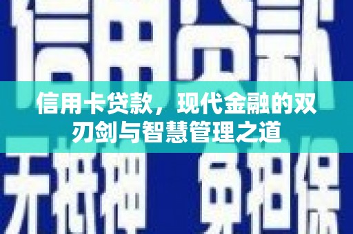 定安信用卡贷款，现代金融的双刃剑与智慧管理之道