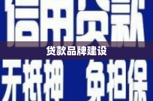 定安贷款品牌建设