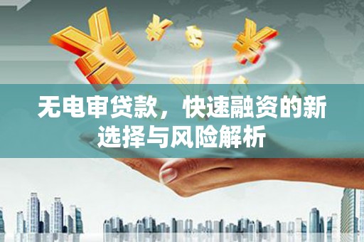 定安无电审贷款，快速融资的新选择与风险解析