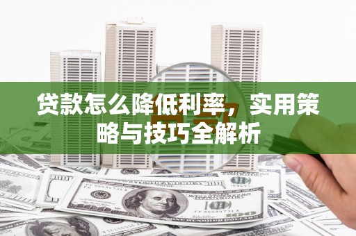 定安贷款怎么降低利率，实用策略与技巧全解析
