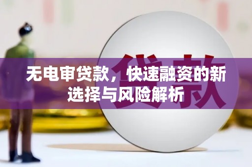定安无电审贷款，快速融资的新选择与风险解析