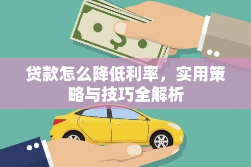 定安贷款怎么降低利率，实用策略与技巧全解析