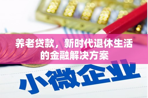定安养老贷款，新时代退休生活的金融解决方案