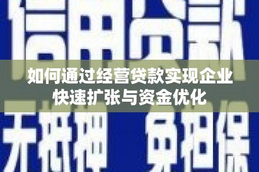 定安如何通过经营贷款实现企业快速扩张与资金优化