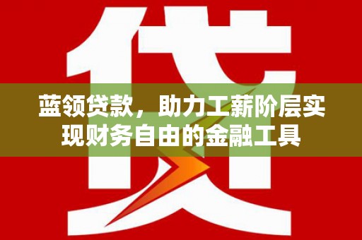 定安蓝领贷款，助力工薪阶层实现财务自由的金融工具